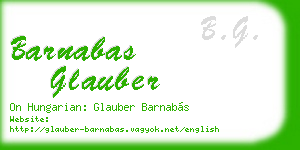 barnabas glauber business card