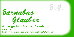 barnabas glauber business card